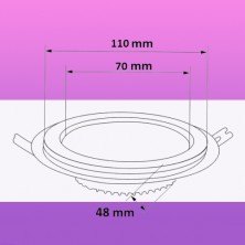 پنل دور شیشه 9 وات نورآسا