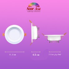 پنل بک لایت 9وات نورآسا